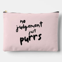 'No Judgement, Just Purrs' ブラックタイポグラフィ ペット 