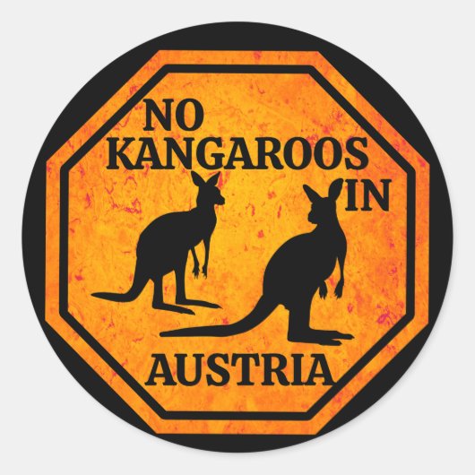 No KangaroosオーストリアKangaroo ラウンドシール (正面)