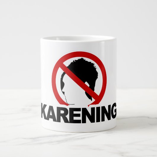 「NO KARENING」ジャンボ20oz ジャンボコーヒーマグカップ (正面)