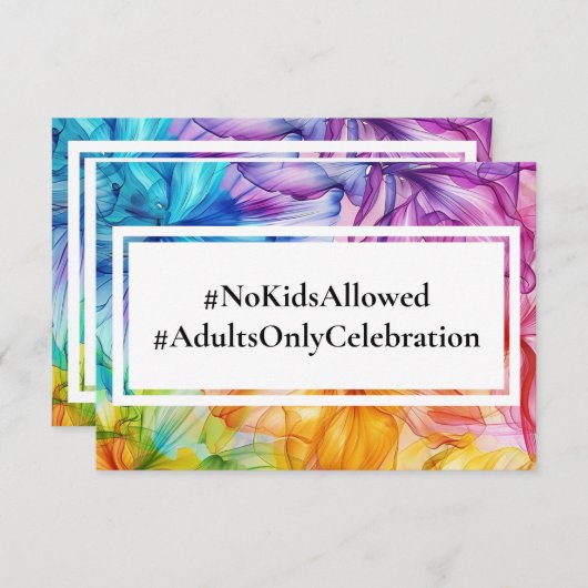 NO KIDS 結婚's Ethereal開花 エンクロージャーカード (正面/裏面)