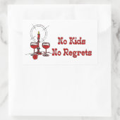 No Kids No Re後悔 長方形シール (バッグ)