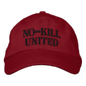 NO-KILL 統一された : HAT-BLK 刺繍入りキャップ (正面)