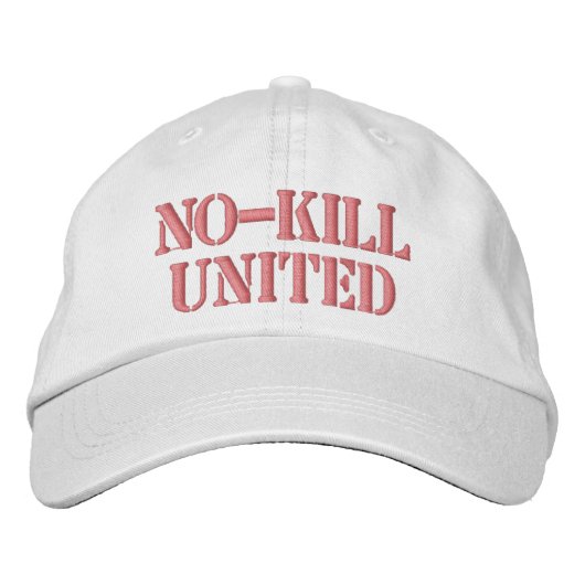NO-KILL 統一された : HAT-SBC 刺繍入りキャップ (正面)
