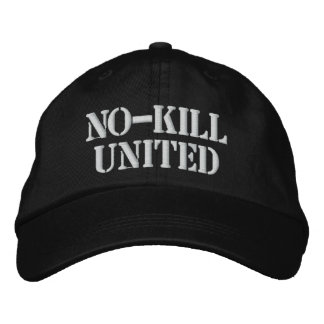 NO-KILL 統一された : HAT-WHT 刺繍入りキャップ