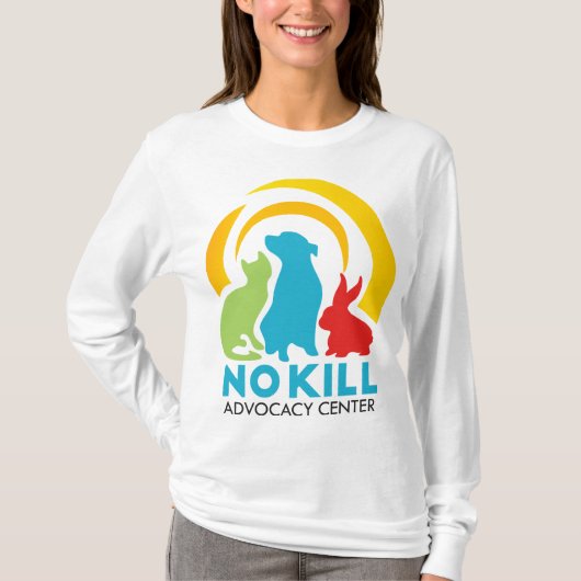 No Kill Advocacy Center女性長袖 Tシャツ (正面)