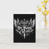 No King But Christ Christian Faith Jesus Religious カード (黄色い花)