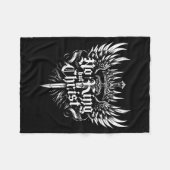 No King But Christ Christian Faith Jesus Religious フリースブランケット (正面(横))