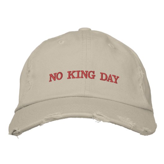 No king day Embroidered Hat 刺繍入りキャップ (正面)