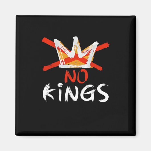 No King Funny Quote Retro Creative Style マグネット (正面)