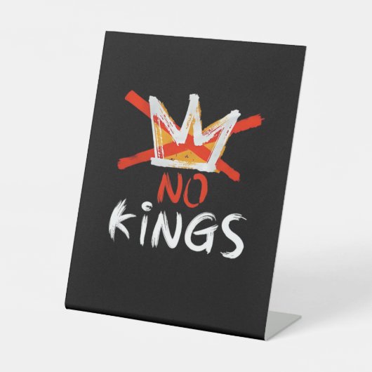 No King Funny Quote Retro Creative Style 台座サイン (正面)