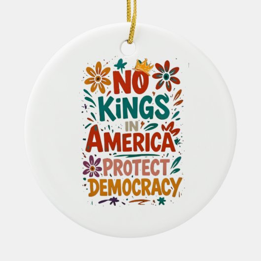 No King In America American Democracy  セラミックオーナメント (正面)