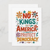 No King In America American Democracy ノートカード (正面/裏面)