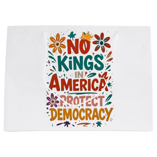 No King In America American Democracy  ラージペーパーバッグ (正面)