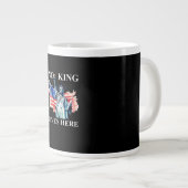 No King Lives in America Freedom Flag Patriotic ジャンボコーヒーマグカップ (正面右)