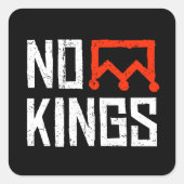 No Kingsの抗議サイン スクエアシール (正面)
