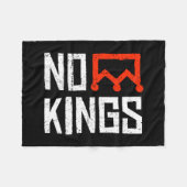 No Kingsの抗議サイン フリースブランケット (正面(横))