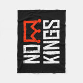 No Kingsの抗議サイン フリースブランケット (正面)