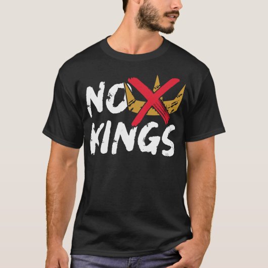 No Kingsの抗議サイン Tシャツ (正面)