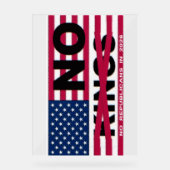 "NO kings"  アクリルサイン (正面)