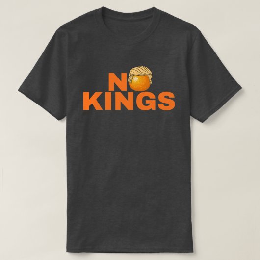 No Kings アンチ トランプ Tシャツ (デザイン正面)