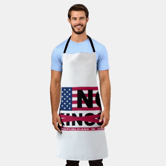 NO KINGS エプロン (着用した状態)