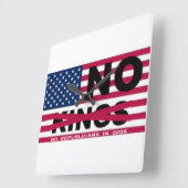 NO KINGS スクエア壁時計 (傾斜)