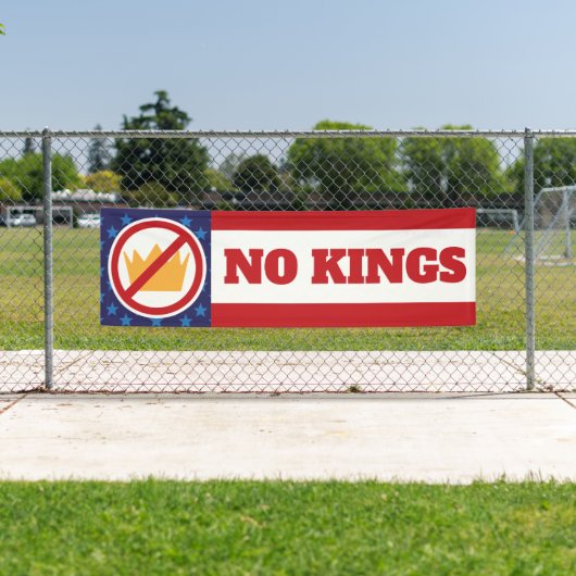 NO KINGS! トランプに反対するフラグ OD 横断幕 (インサイチュ)