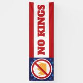 NO KINGS! トランプに反対するフラグ OD 横断幕 (縦)