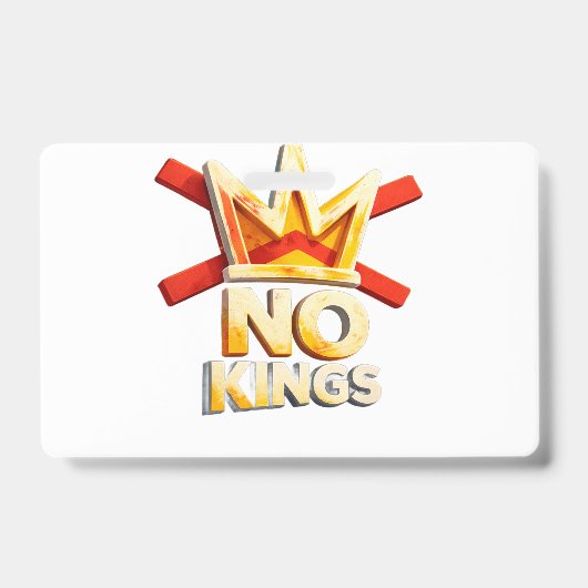 NO KINGS  バッジ (裏面)