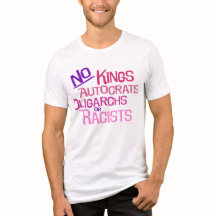 No Kings - – ピンク版男性の両面Tシャツ