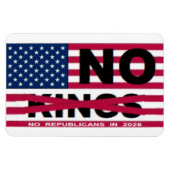 NO KINGS マグネット (横)