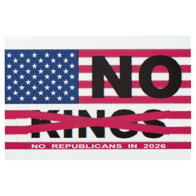 NO KINGS メタルプリント (正面)