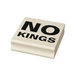 No Kings 太字タイポグラフィ抗議 ラバースタンプ