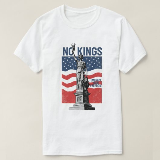 No Kings – 自由なTシャツを採用 Tシャツ (デザイン正面)
