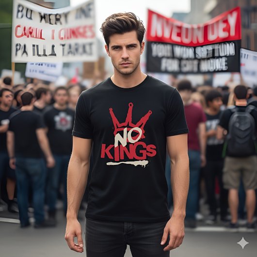 No Kings Activism Statement Tシャツ