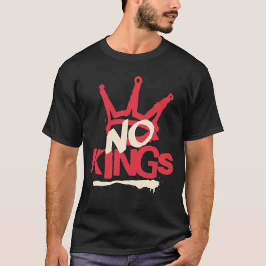 No Kings Activism Statement Tシャツ (正面)