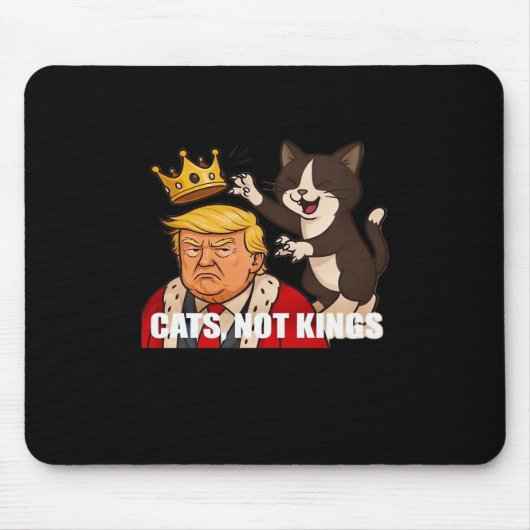 No Kings Anti Cats Funny Classic Style マウスパッド (正面)