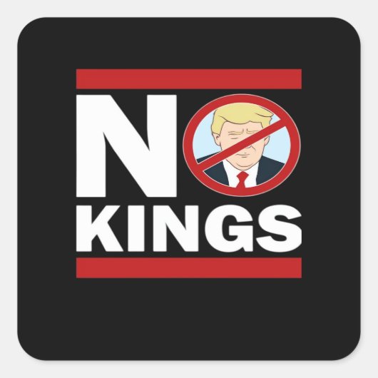 No Kings Anti Classic Minimal Clean スクエアシール (正面)
