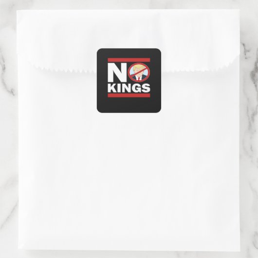 No Kings Anti Classic Minimal Clean スクエアシール (バッグ)
