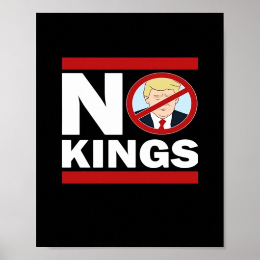 No Kings Anti Classic Minimal Clean ポスター (正面)