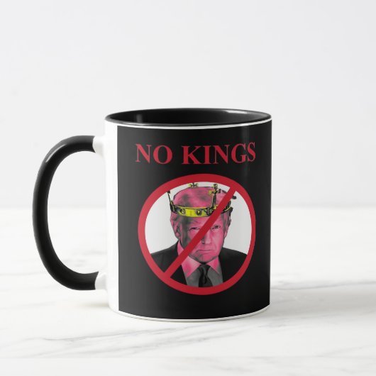 No Kings Anti Creative Graphic Style マグカップ (左)