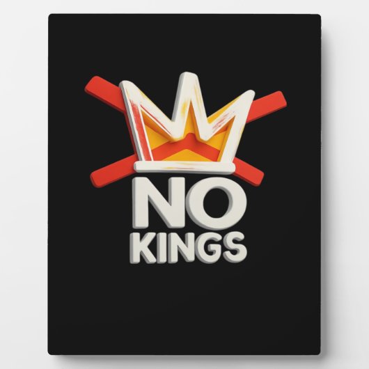 No Kings Anti Minimal Clean Design フォトプラーク (正面)