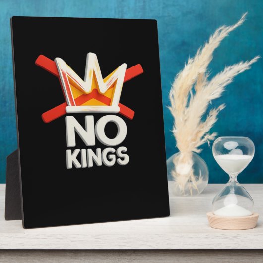 No Kings Anti Minimal Clean Design フォトプラーク (側面)