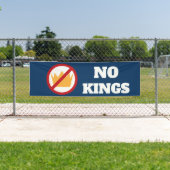 NO KINGS! Anti-Trump Dk Blue OD 横断幕 (インサイチュ)