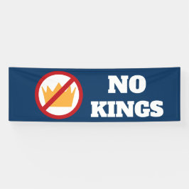 NO KINGS! Anti-Trump Dk Blue OD 横断幕