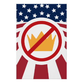 NO KINGS! Anti-Trump Flag ポスター