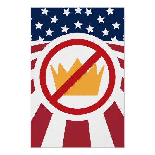 NO KINGS! Anti-Trump Flag ポスター (正面)