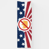 NO KINGS! Anti-Trump Flag 横断幕 (縦)