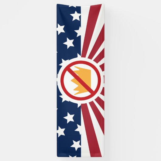 NO KINGS! Anti-Trump Flag 横断幕 (縦)