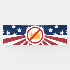 NO KINGS! Anti-Trump Flag 横断幕